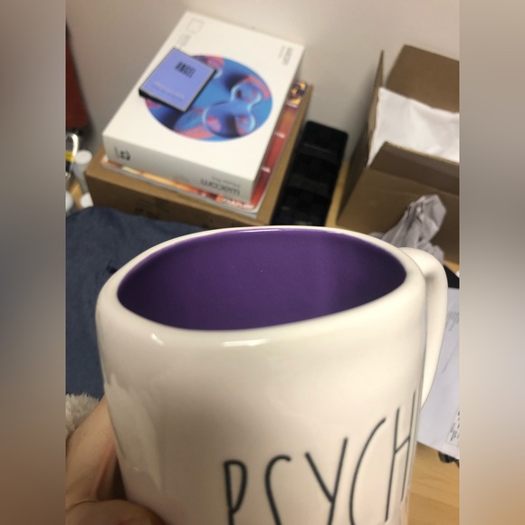 Rae Dunn Psychic Mug, Purple Interior! - Picture 2 of 4